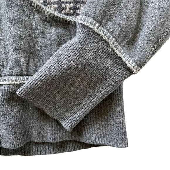 LULULEMON Special Edition Fair Isle Scuba Hoodie Size 2 Gray Green - Picture 6 of 12